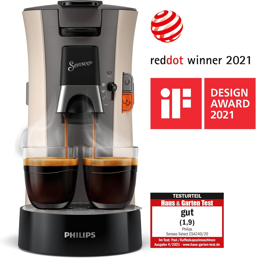 Senseo Select Koffiepadmachine - 3 Koffievariaties - Nougat (CSA240/30)
