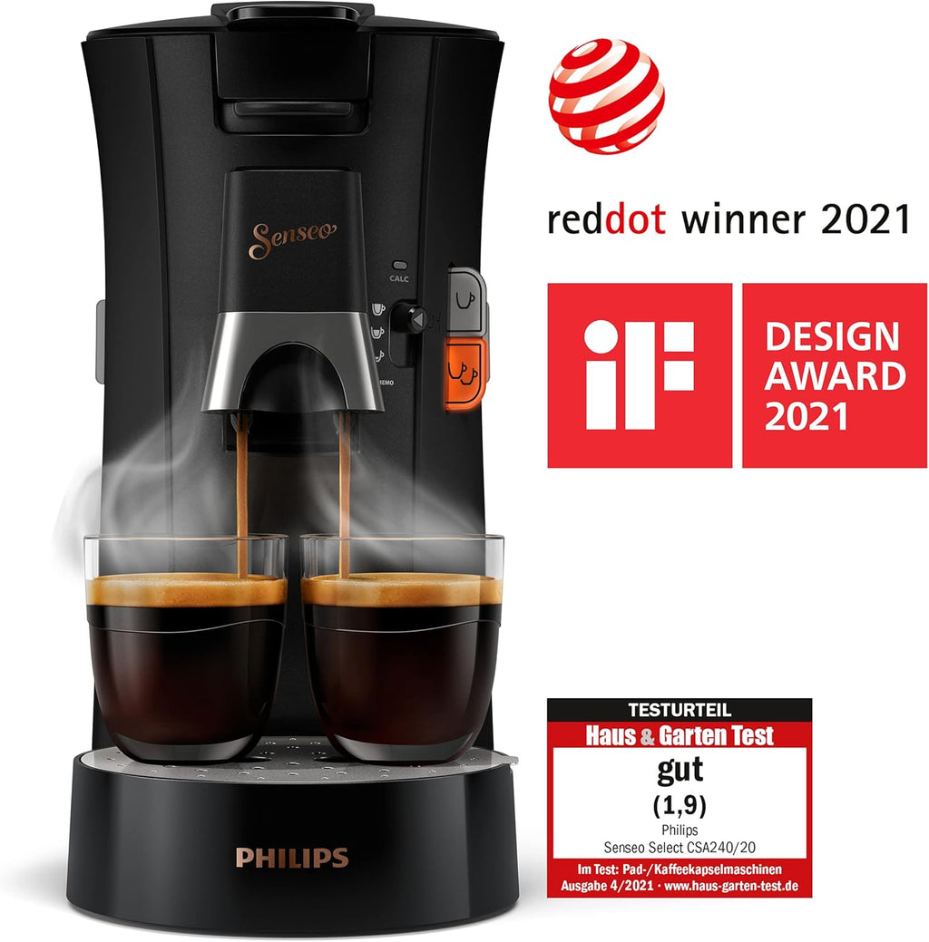 Senseo Select Koffiepadmachine - 3 Koffievariaties - Zwart (CSA240/60)